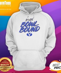 Stylish Top BYU Football 2025 Bowl Bound Hoodie in navy blue, perfect for fans supporting their team this season.
