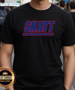 Alt Text: Top Cam Skattebo NY football t-shirt featuring vibrant graphics and comfortable fit for fans and players.