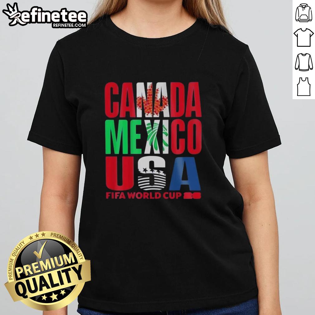 top-canada-mexico-usa-fifa-world-cup-2026-ladies-tee Top Canada Mexico USA FIFA World Cup 2026 ladies tee featuring vibrant design for soccer fans and supporters.