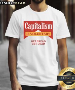 Top Capitalism Is Voluntary Cooling Performance Crew T-Shirt in vibrant colors, showcasing a stylish and comfortable design.