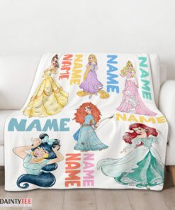 Top Cartoon Disney Princess Blanket Fleece Customized Blanket - Image 3