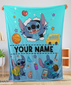 Top Cartoon Disney Stitch Super Cozy Blankets Customize Blanket
