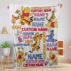 Top Cartoon Disney Winnie The Pooh With Friends Blanket Fleece Customized Blanket