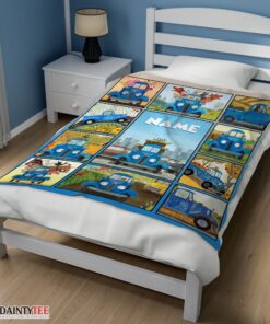 Top Cartoon Little Blue Truck Cute Blanket Fleece Customized Blanket - Image 3