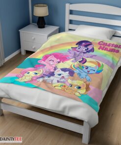 Top Cartoon My Little Pony Pony Life Friends Blanket Fleece Customized Blanket - Image 3