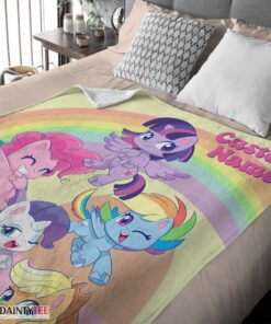 Top Cartoon My Little Pony Pony Life Friends Blanket Fleece Customized Blanket - Image 4