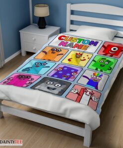 Top Cartoon Numberblocks Characters Blanket Fleece Customized Blanket - Image 3