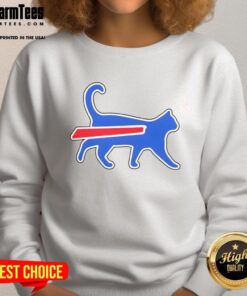 Funny football team meme sweatshirt featuring Top Cat Bills design, perfect for fans and casual wear.