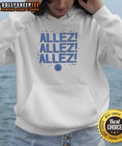 Top CF Montreal Allez Allez Allez Hoodie featuring team colors and logo, perfect for fans showing support.