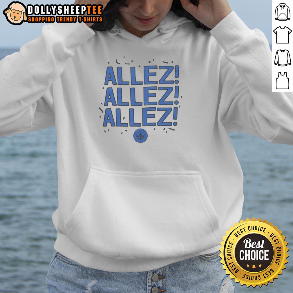 Top Cf Montreal Allez Allez Allez Hoodie Top CF Montreal Allez Allez Allez Hoodie featuring team colors and logo, perfect for fans showing support.