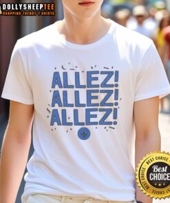 Top CF Montreal Allez Allez Allez T-Shirt featuring bold team colors and logo, perfect for fans supporting their team.