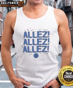 Top CF Montreal Allez Allez Allez tank top displayed on a model, perfect for fans supporting their team.