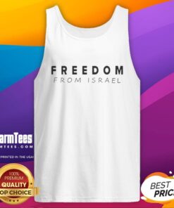 Charlie Kirk Freedom From Israel tank top featuring bold design and patriotic colors for supporters of freedom.