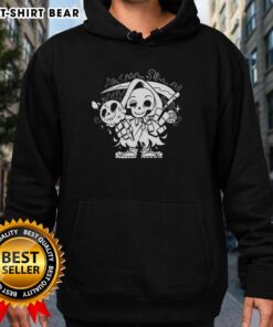 Top Chill Reaper Hoodie featuring a stylish graphic design, perfect for casual wear and street fashion enthusiasts.
