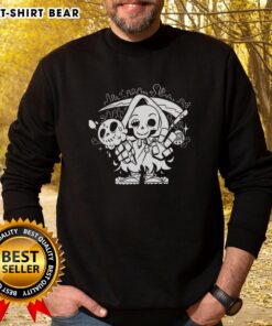 Cozy Top Chill Reaper Sweatshirt featuring a vibrant graphic design, perfect for casual wear and street style enthusiasts.