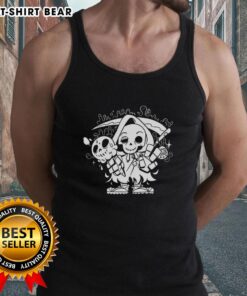 Stylish Top Chill Reaper Tank Top featuring a unique reaper graphic, perfect for casual summer outfits and streetwear.