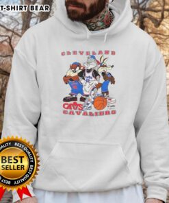 Top Cleveland Cavaliers NBA X Looney Tunes cartoon characters hoodie featuring vibrant graphics and a stylish design.