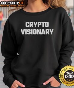 Stylish Top Crypto Visionary Sweatshirt featuring a bold graphic design, perfect for crypto enthusiasts and casual wear.