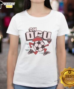 Top D.C. United Oh DCU Ladies Tee featuring team colors and logo, perfect for fans supporting their favorite soccer team.