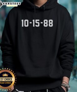 Top Dan Patrick hoodie from October 15, 1988, featuring vintage design and classic sports styling.