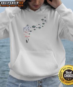 Top view of a Florida Gators football logo hoodie featuring a vibrant dandelion flower design.