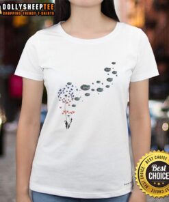 Top Dandelion Flower Florida Gators Football Logo Ladies Tee, vibrant design perfect for Gators fans and casual wear.