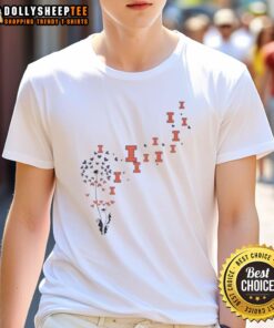 Top Dandelion Flower Illinois Fighting Illini Football Logo T-Shirt design featuring vibrant team colors and graphics.