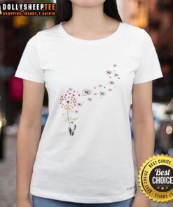 Top Dandelion Flower Kansas City Chiefs Football Logo Ladies Tee in vibrant colors, perfect for game day or casual wear.