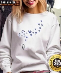Top Dandelion Flower Kentucky Wildcats Football Logo Sweatshirt featuring vibrant colors and a stylish design.