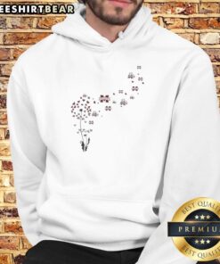 Alt Text: Top view of a dandelion flower alongside the Mississippi State Bulldogs football logo hoodie design.