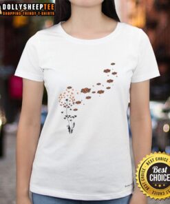 Top Dandelion Flower Oklahoma State University Football Logo Ladies Tee featuring vibrant design and school spirit.