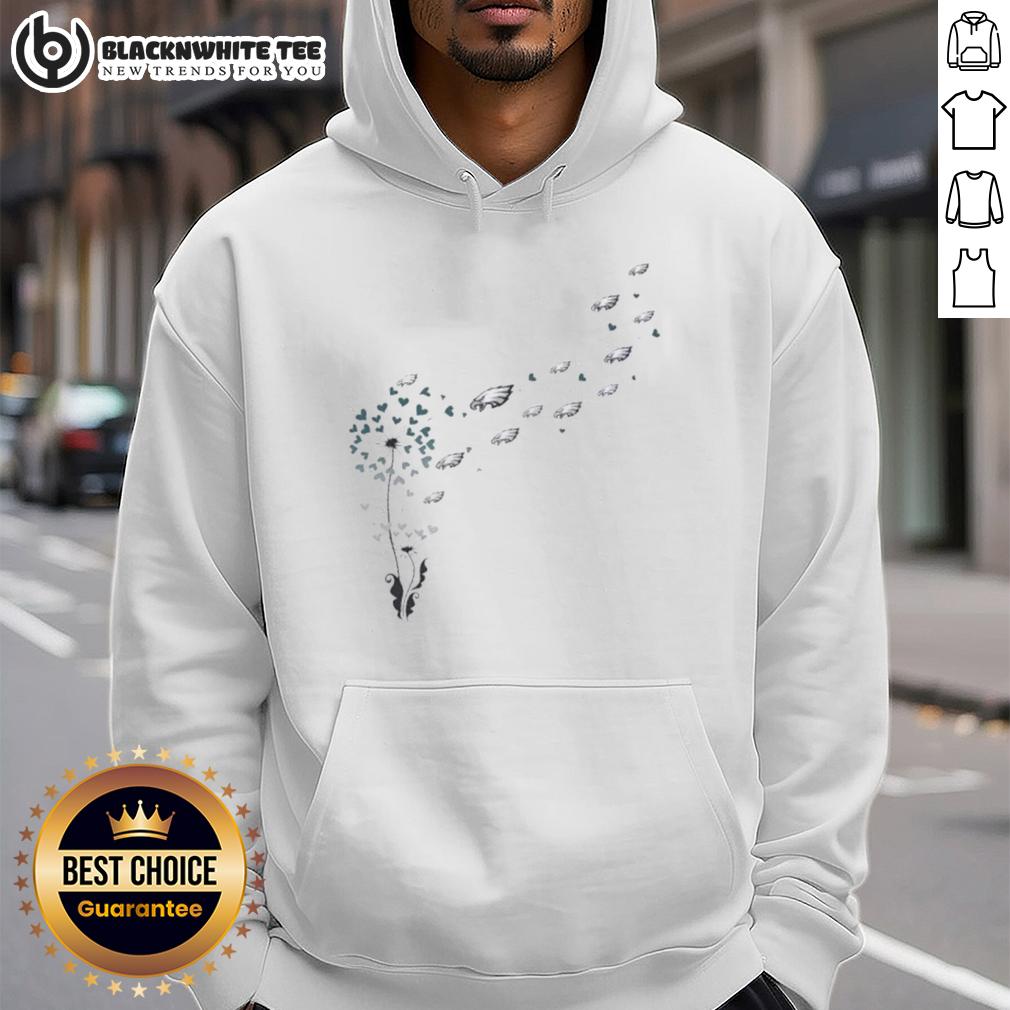 Top Dandelion Flower Philadelphia Eagles Football Logo Hoodie Top view of a dandelion flower with Philadelphia Eagles football logo hoodie, perfect for fans and casual wear.