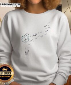 Top Dandelion Flower design on Philadelphia Eagles Football Logo sweatshirt, perfect for fans and casual wear.