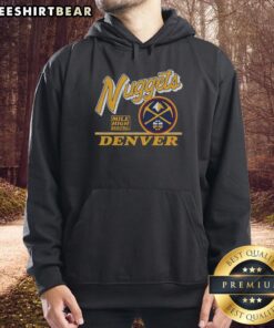 Vintage hoodie featuring the Denver Nuggets logo, perfect for fans showcasing their team spirit in style.