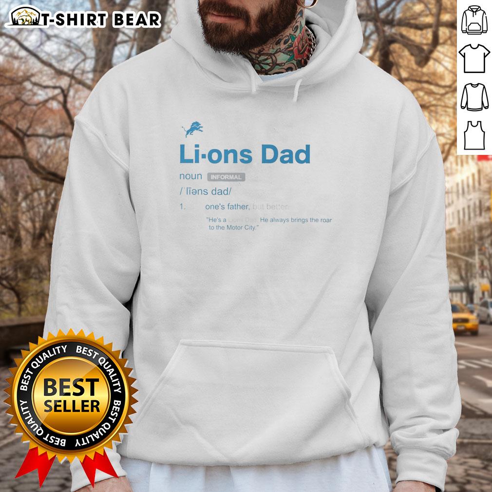 Top Detroit Lions Dad Definition Hoodie Top Detroit Lions Dad Definition Hoodie featuring a stylish design for proud Lions fans and dedicated fathers.