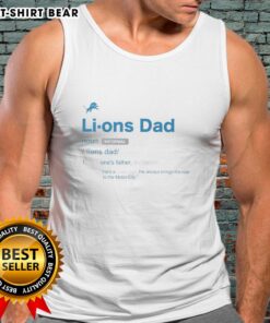 Top Detroit Lions Dad Definition Tank Top featuring a stylish graphic for proud football dads.