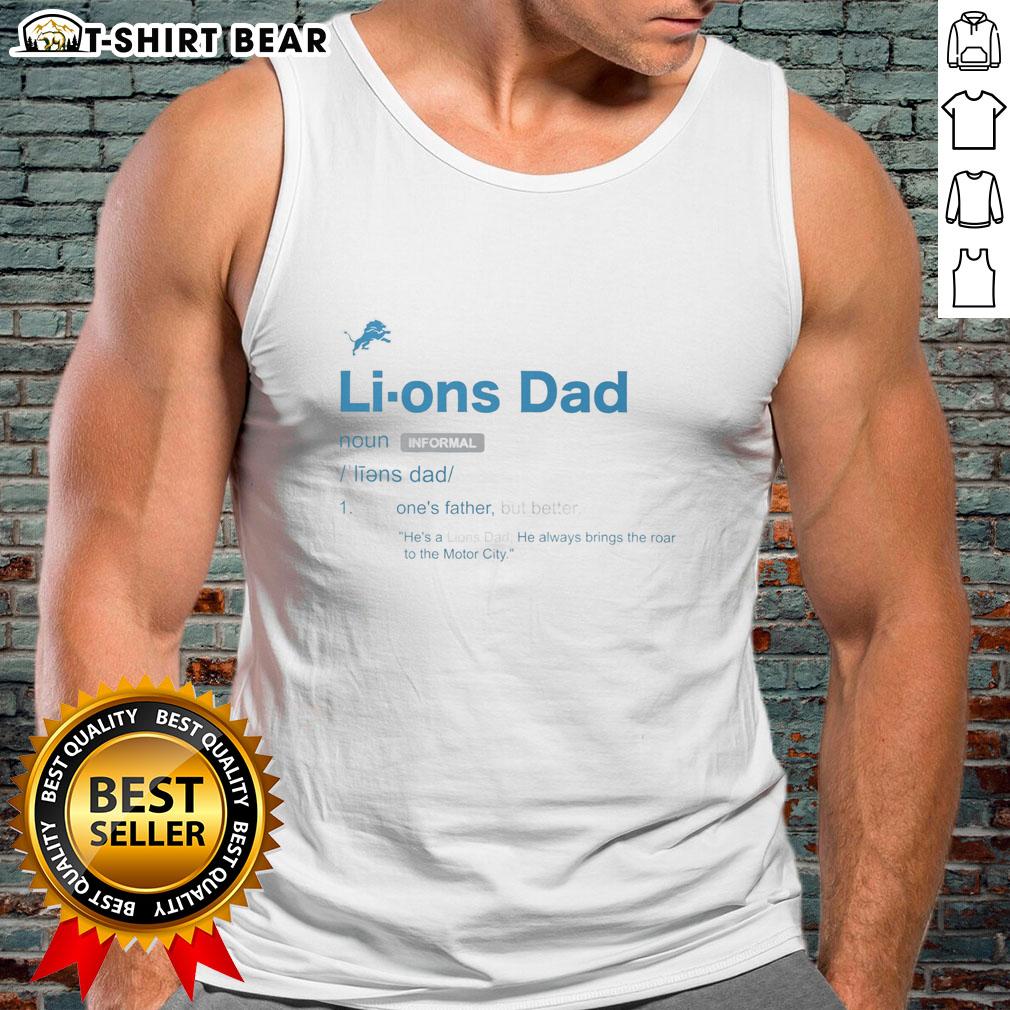 Top Detroit Lions Dad Definition Tank Top Top Detroit Lions Dad Definition Tank Top featuring a stylish graphic for proud football dads.