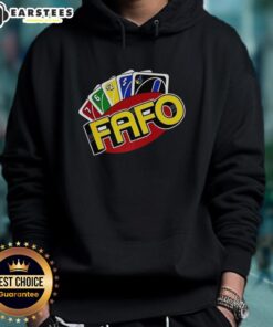 Top FAFO Wild Card Parody Hoodie featuring a stylish design and vibrant colors for trendy casual wear.