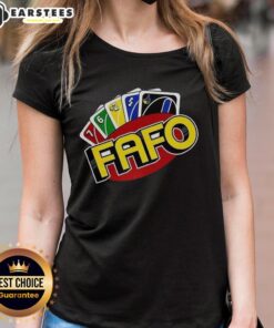 Top FAFO Wild Card Parody Ladies Tee featuring a fun graphic design and comfortable fit for casual wear.
