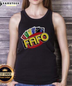 Top FAFO Wild Card Parody Tank Top featuring a humorous design, perfect for casual summer wear and expressing personality.