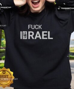 Top Fck Israel sweatshirt featuring bold text design for a stylish statement on political expression.