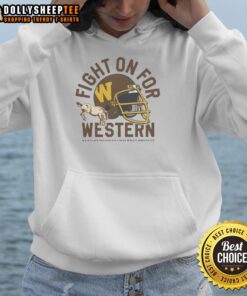 Alt Text: Vintage Western Michigan Broncos football hoodie featuring a classic 1980s helmet design, perfect for fans.