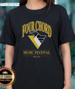 Top Four Chord Music Festival Pittsburgh Penguins Hockey NHL Ladies Tee featuring vibrant design and team colors.