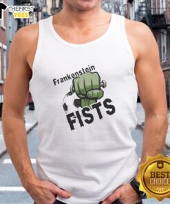 Top Frankenstein Fists Soccer Tank Top featuring a bold graphic design perfect for soccer enthusiasts and Halloween fans.