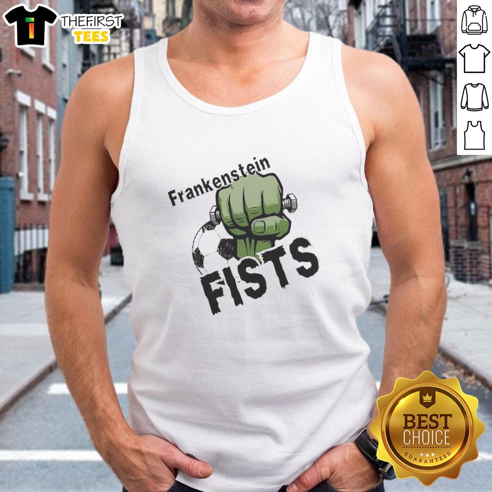 top-frankenstein-fists-soccer-tank-top Top Frankenstein Fists Soccer Tank Top featuring a bold graphic design perfect for soccer enthusiasts and Halloween fans.