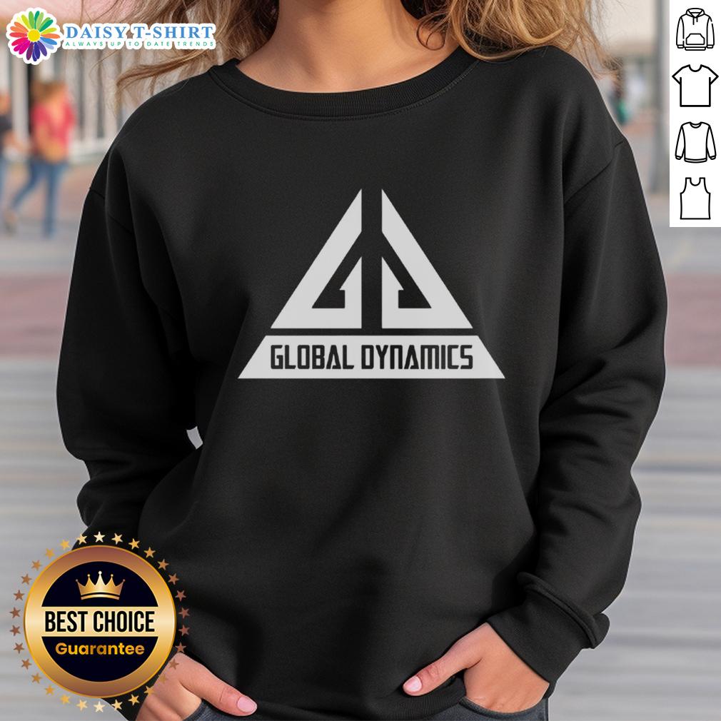 Top Global Dynamics Sweatshirt Cozy Top Global Dynamics sweatshirt in navy blue, perfect for casual wear and showcasing your style and comfort.