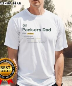 Top Green Bay Packers Dad Definition T-Shirt featuring a stylish graphic design for proud Packers fans and fathers.