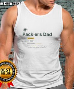Top Green Bay Packers Dad Definition Tank Top showcasing a fun, sports-themed graphic for proud Packers fans.