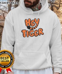 Top Hey Tiger Bubble Letter Hoodie in vibrant colors, showcasing a playful design perfect for casual wear.