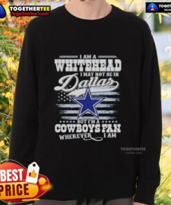 Cozy sweatshirt featuring 'Im a Cowboys fan wherever I am' design, perfect for loyal Dallas Cowboys supporters.